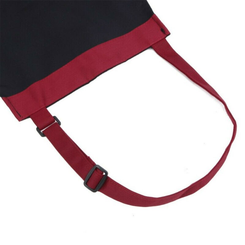 Grembiule da cucina da cucina solido 1PC tutto'ingrosso per donna uomo chef cameriere bar negozio BBQ grembiuli da parrucchiere con tasche bavaglini da lavoro