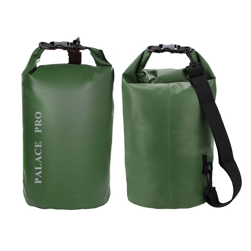 Bolsa seca impermeable para actividades al aire libre de 10/20L, bolsa de almacenamiento para pesca TUP, mochila flotante para senderismo y Rafting, Unisex: Green / 20L