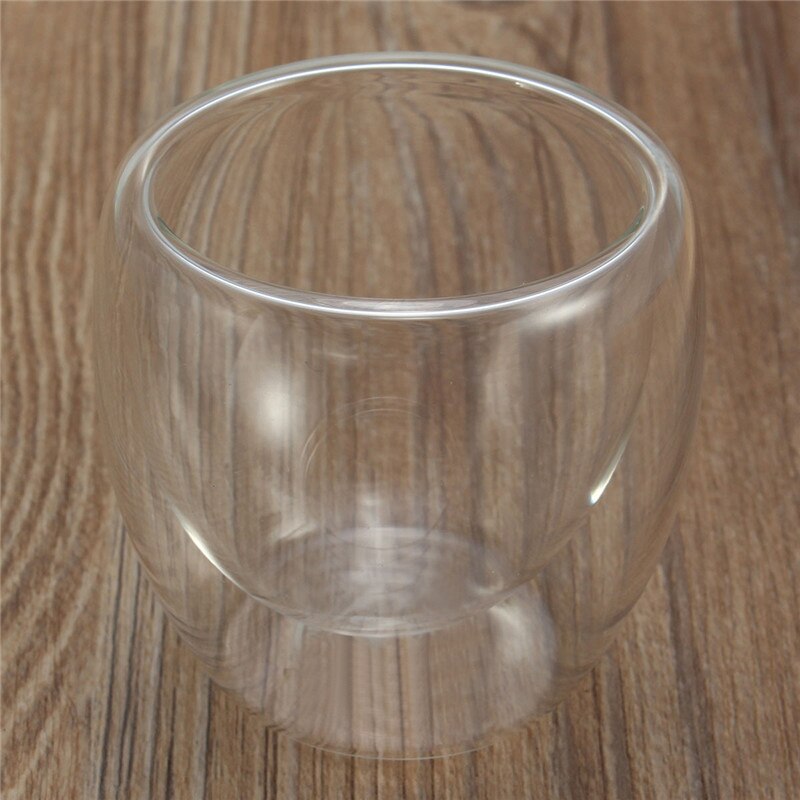 Arshen 4 st/set 80ml klara dubbelväggiga dubbelglas kaffe tekoppar glas mjölk öl soppa och isolerade vinkoppar