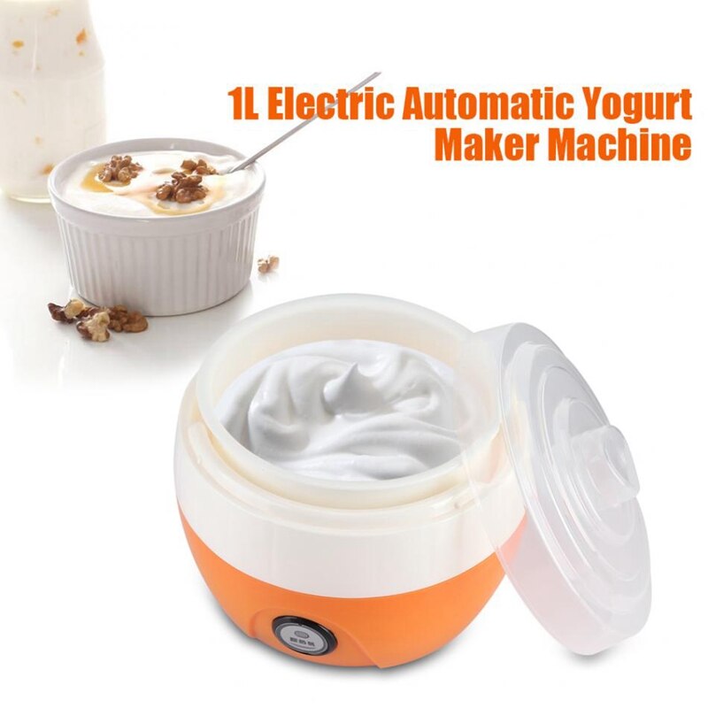 Elektrisk automatisk yoghurt maker maskine yoghurt diy værktøj plastbeholder køkken apparat eu stik