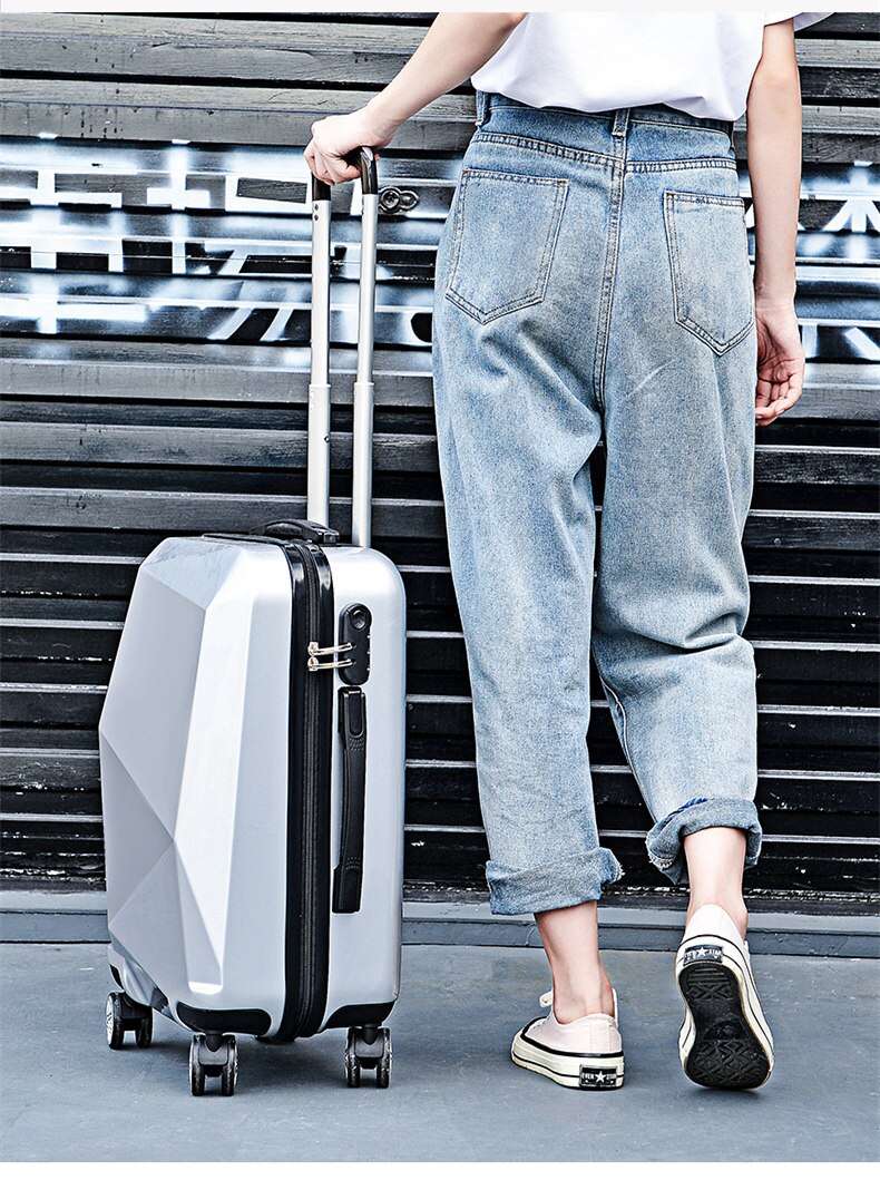 20"22"24"26"Travel Spinner Rolling Luggage Three-dimensional Women Suitcase Mirror Suitcase чехол на чемодан 캐리어