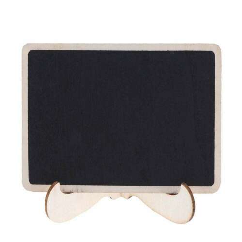 Mini Wooden Blackboard Memo Sign Message Chalk Board Kitchen Office Rectangular Slate Board Cards label Signs Price Digit Table