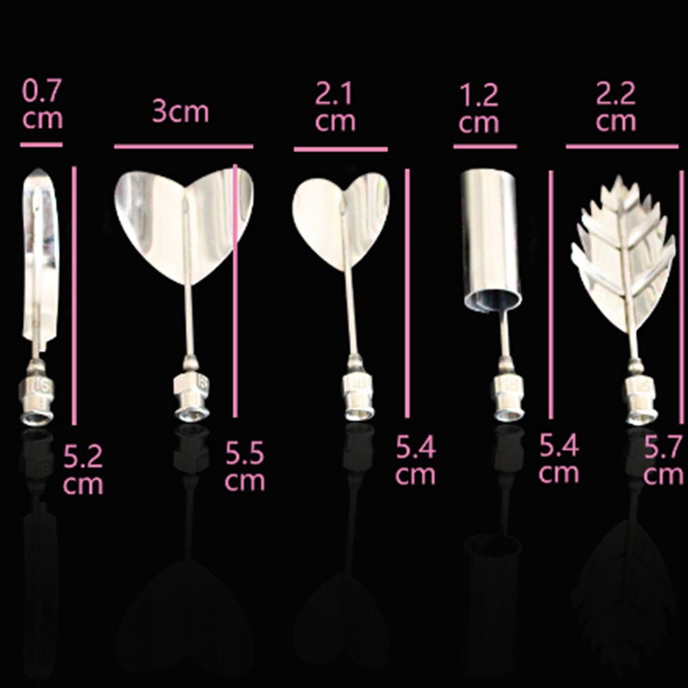 Linsbaywu 5 Stk/set Bloem 3D Jello Jelly Art Naald Gereedschap Jelly Cake Gelatine Pudding Nozzle