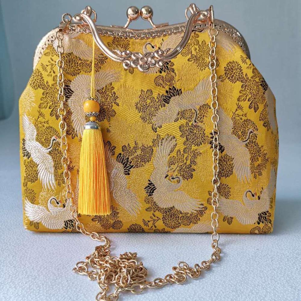 Bolso de estilo japonés para mujer, bolsa de mano con cierre de concha, Vintage, cadena, bandolera: women bag 7