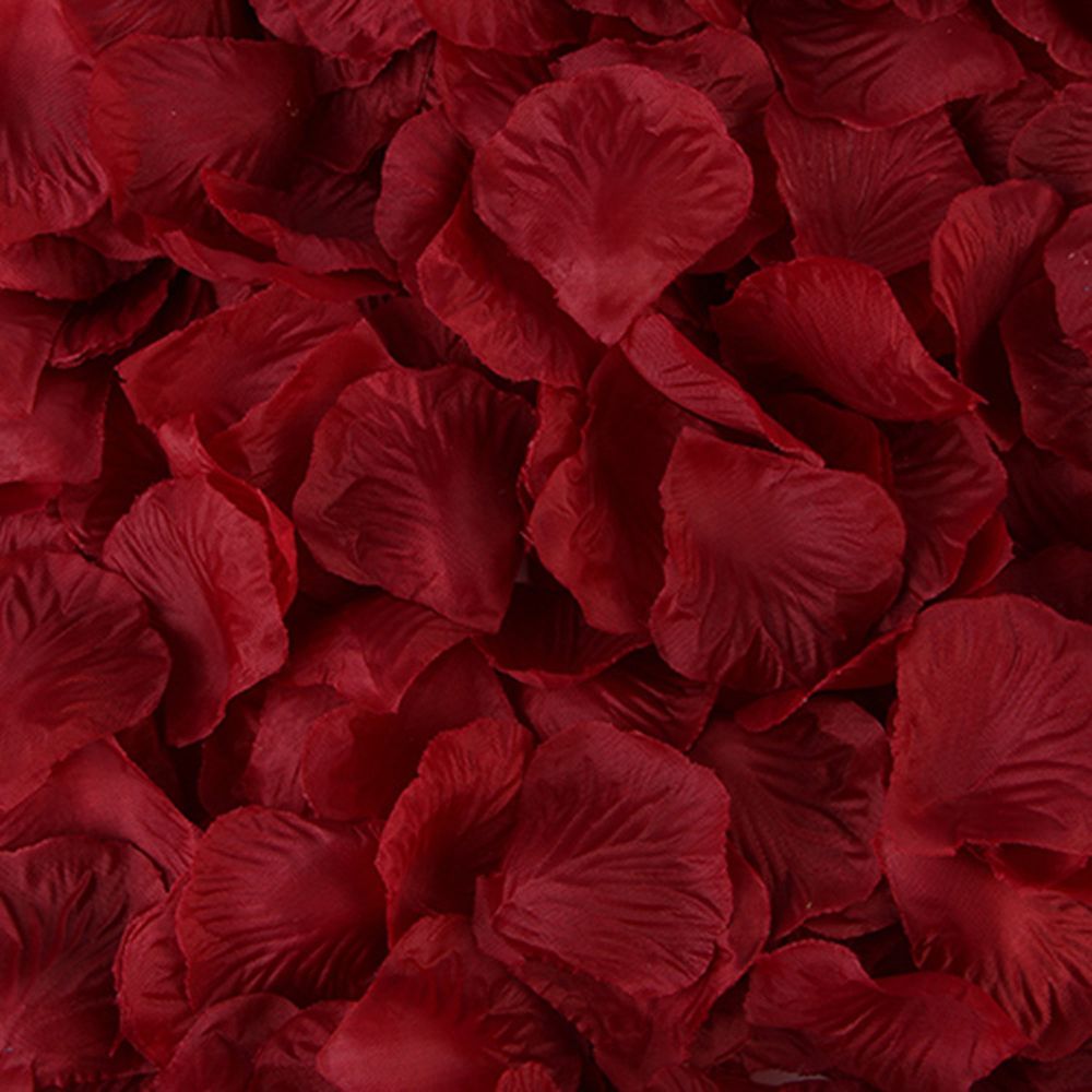 5 Zakken 500 Stuks 5*5 Cm Kunstmatige Rood Roze Wit Rozenblaadjes Zijden Doek Bloemblaadjes Bruiloft Verjaardag partij Decoratie: dark red