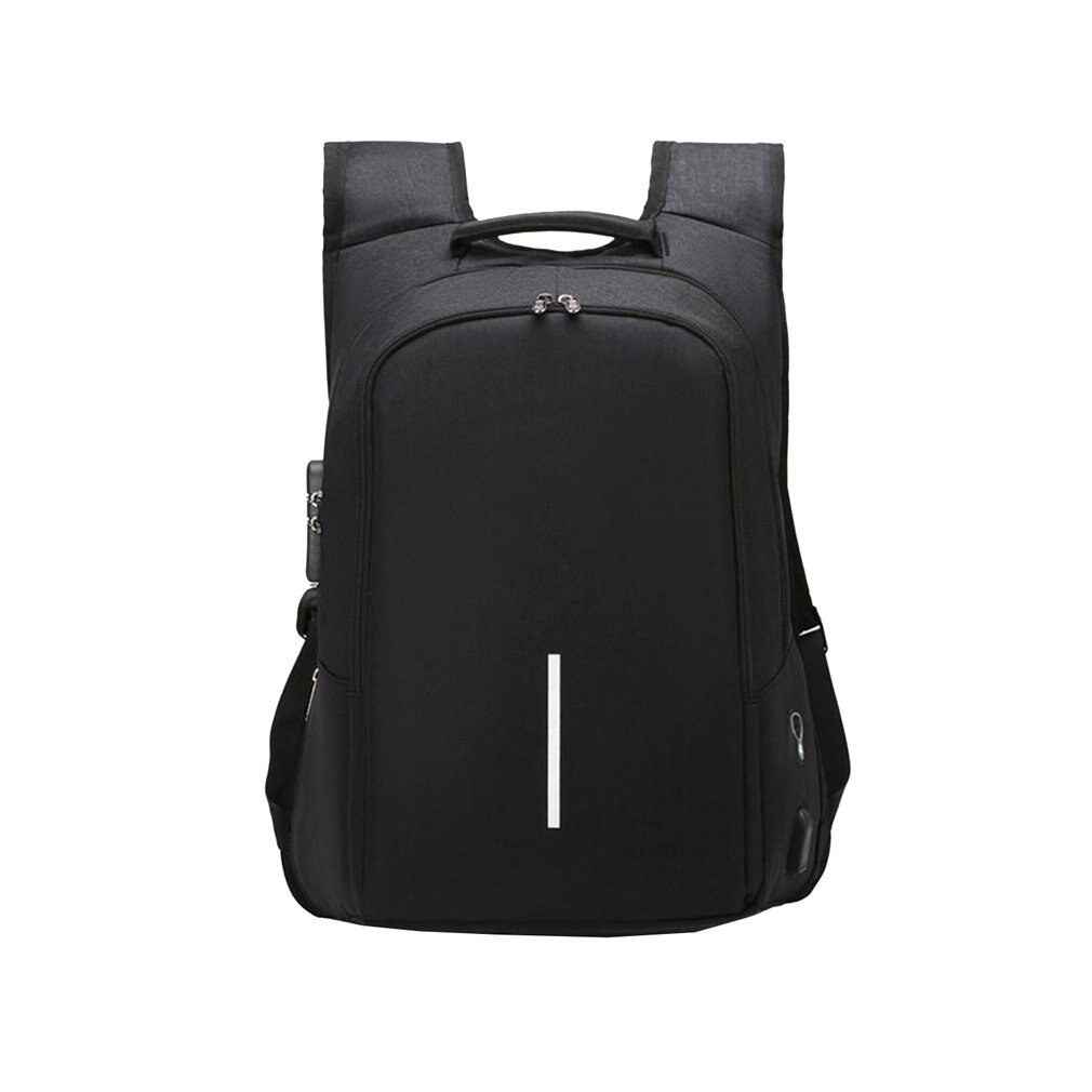 Sac antivol 17 pouces ordinateur portable sac à dos voyage sac à dos femmes grande capacité affaires USB Charge collège étudiant sacs à bandoulière: black