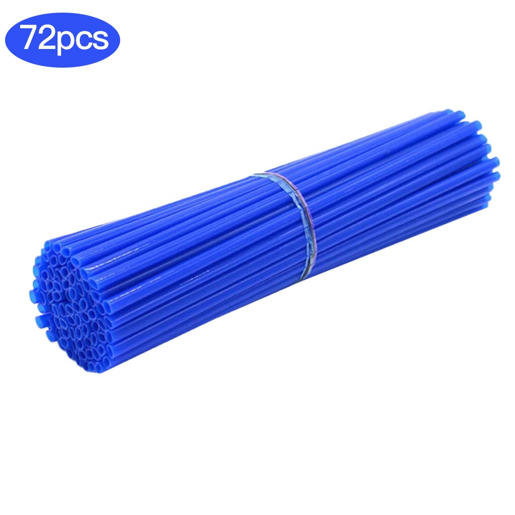 Protector de rueda de motocicleta, 72 piezas, cubiertas de piel para tubo de Motocross, accesorios geniales, 9 colores, 24CM/17CM: 24CM Blue 72pcs