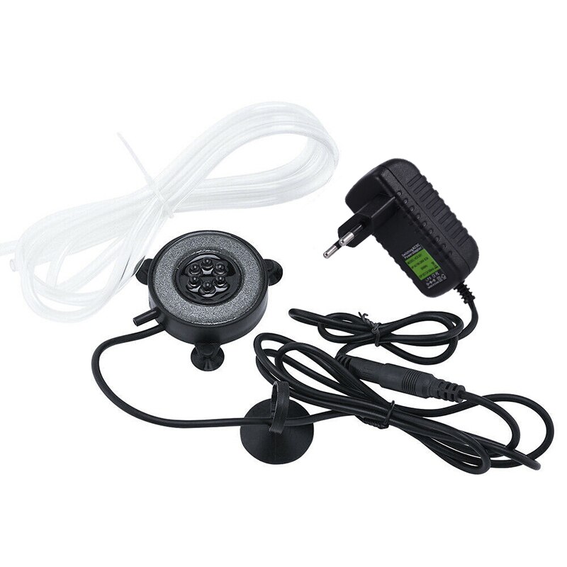 Submersible Underwater Fish Tank Light Color Changing LED Air Light Aquarium Air Bubble 6pcs Lamp Making Oxygen for Fish Tank: EU Plug