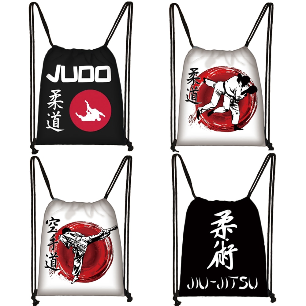 Cool kampsport judo / taekwondo / karate / aikido jujitsu snoretræk taske drenge piger rejsetaske mænd opbevaringstaske kausal rygsæk