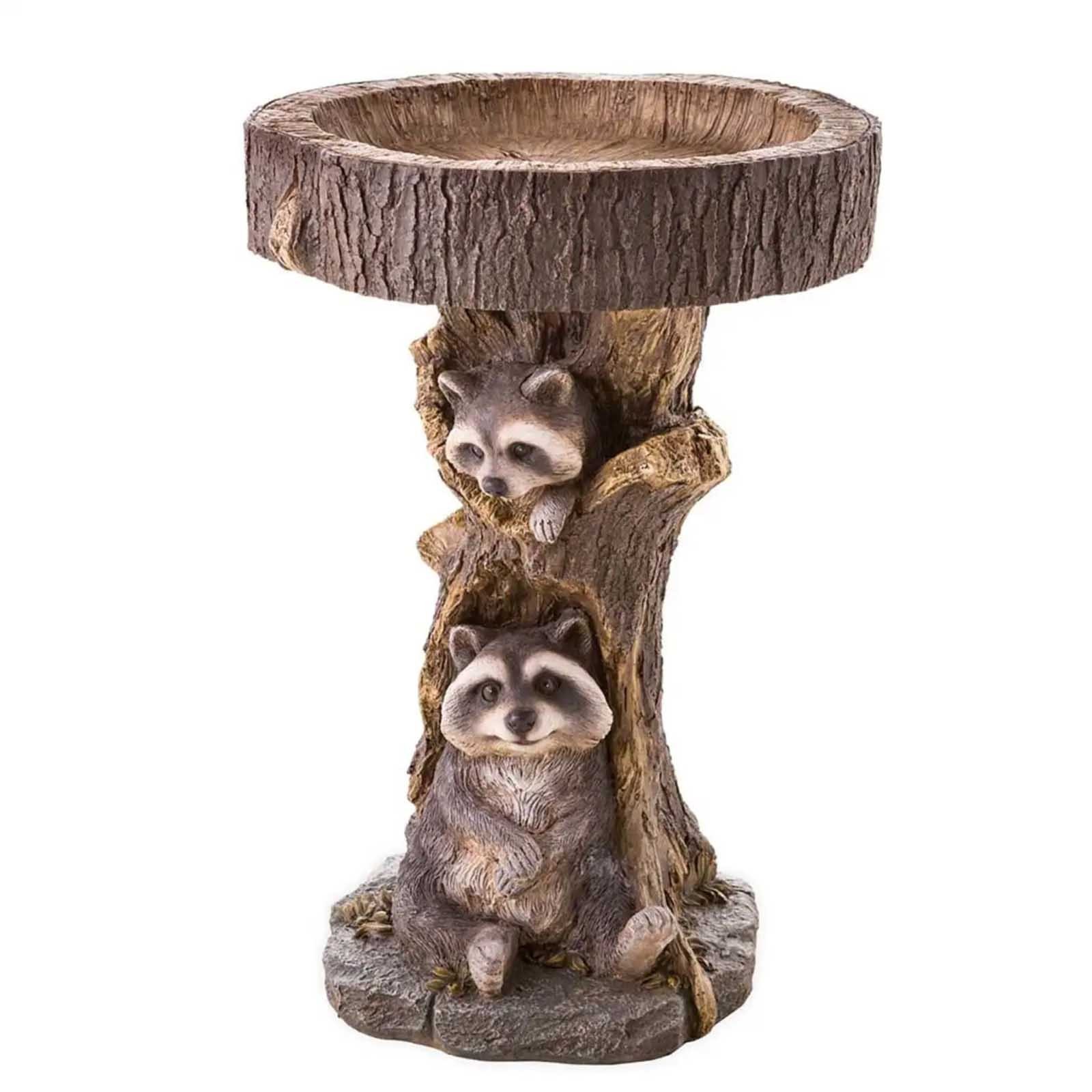 Garden Dog Statues Playful Puppies Birdbath Polyresin Antique Garden Bird Bath Home Garden Yard Animal Sculptures Ornament: B