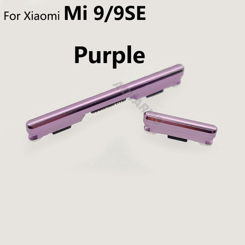 Aocarmo Voor Xiaomi 8 / 9 / 9se Mi8 Mi9 Mi9 Se Power On/Off Volume Up Down Schakelaar zijknoppen Key Vervanging Deel