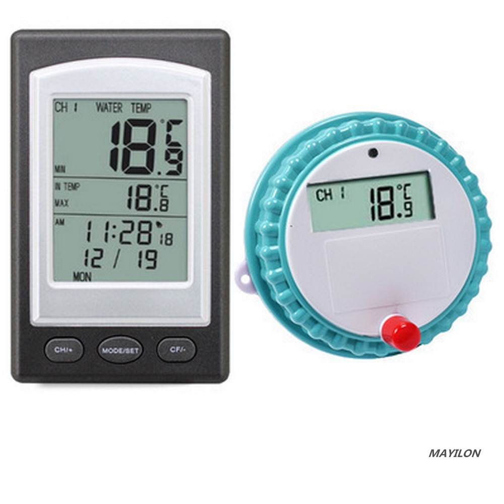 Drijvende Thermometer Draadloze Zwembad Thermometer Tub Thuis Swim Spa Water Temperatuur Meter Kalender Wekker-40 ~ 60C