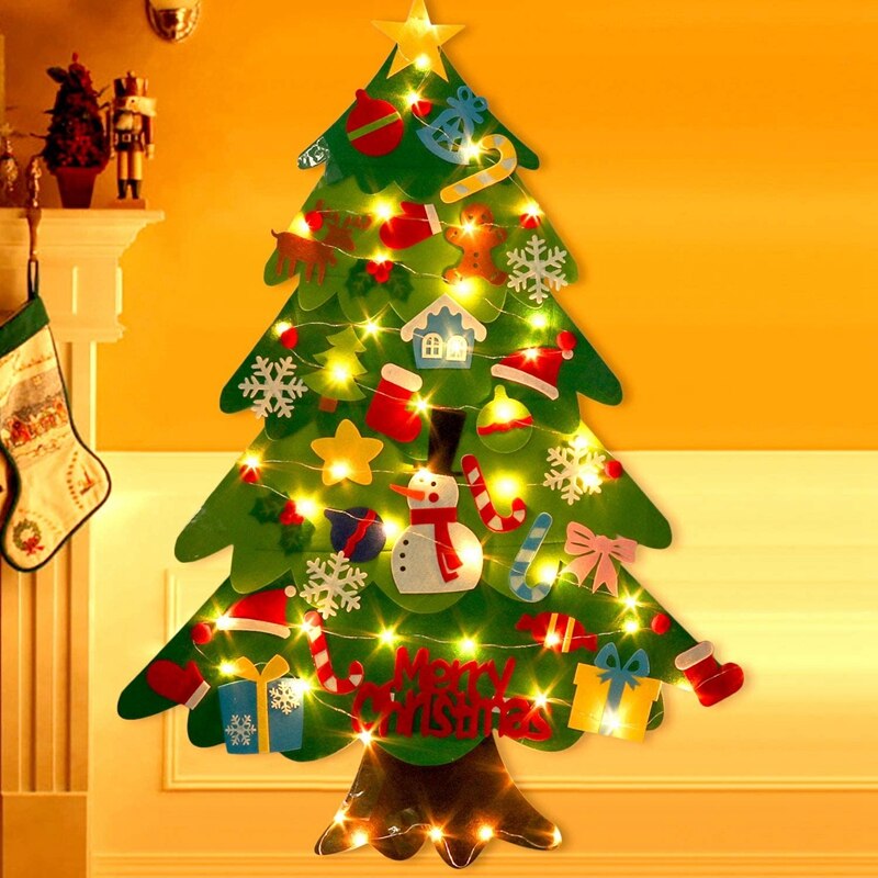 Diy Voelde Kerstboom Kerst Decoraties Voor Huis Kerstboom Decoratie Met String Light