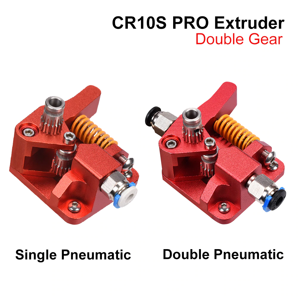 CR10S PRO Dual Gear Extruder Upgrade MK8 Extruder for Ender 3/5 CR10S PRO 1.75mm 3d Printer Parts Feed double pulley Extruder