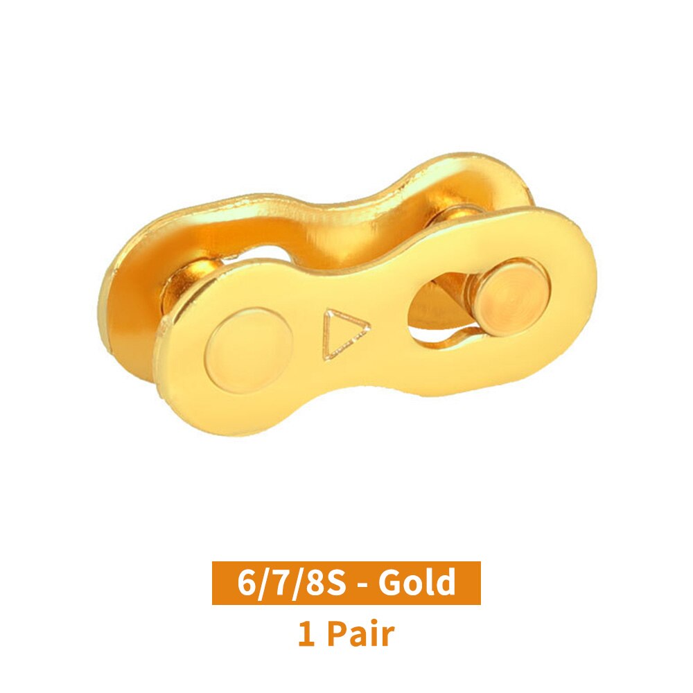 1 Paar Bike Chain Quick Link Voor 6/7/8/9/10/11/12 Speed Ketting mtb Racefiets Aansluiten Master Link Ontbrekende Quick Connector: 678S Gold 1 pair
