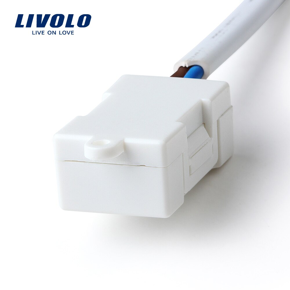 Livolo belysningsadapter, frelser for de fleste led-lamper med lav effekt (undtagen dæmpbar lampe), hvide plastmaterialer 3 stk / lot