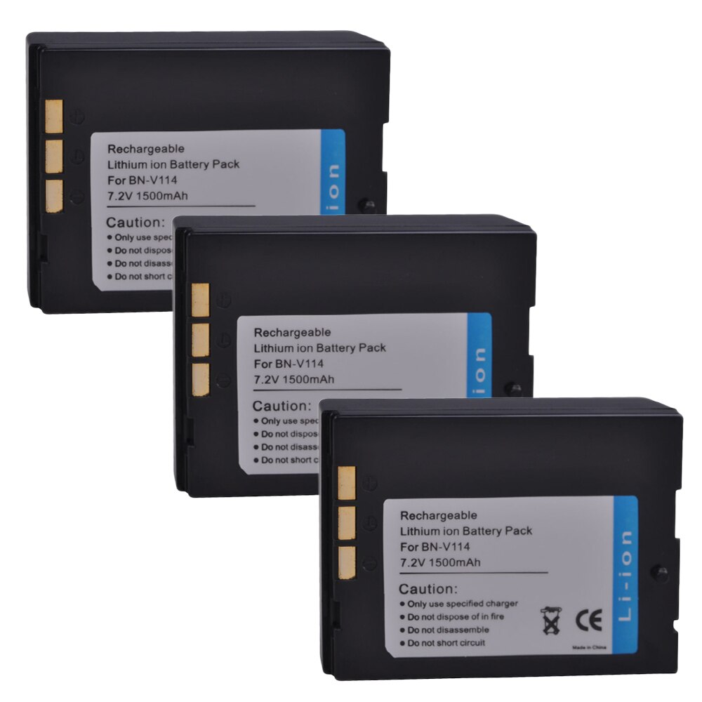 2Pcs 1500mAh BN-V114 BN-V114U BNV114 Battery for JVC GR-DVP1 GR-DX100EK GR-DVP3 GR-DX106 GR-DX48 GR-DVP3 ST GR-DX107 GR-DX55