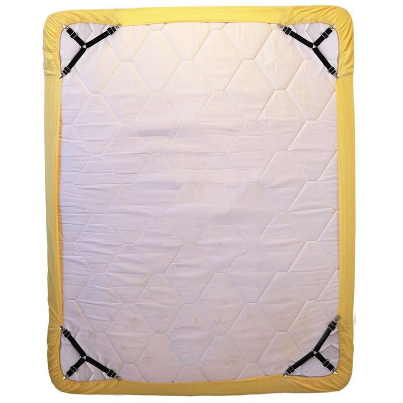 4pcs/set Multifunction Bed Sheet Fasteners Anti-skid Clasp Bedspreads Linen Tablecloths Fixed Clip Elasticized Buckle