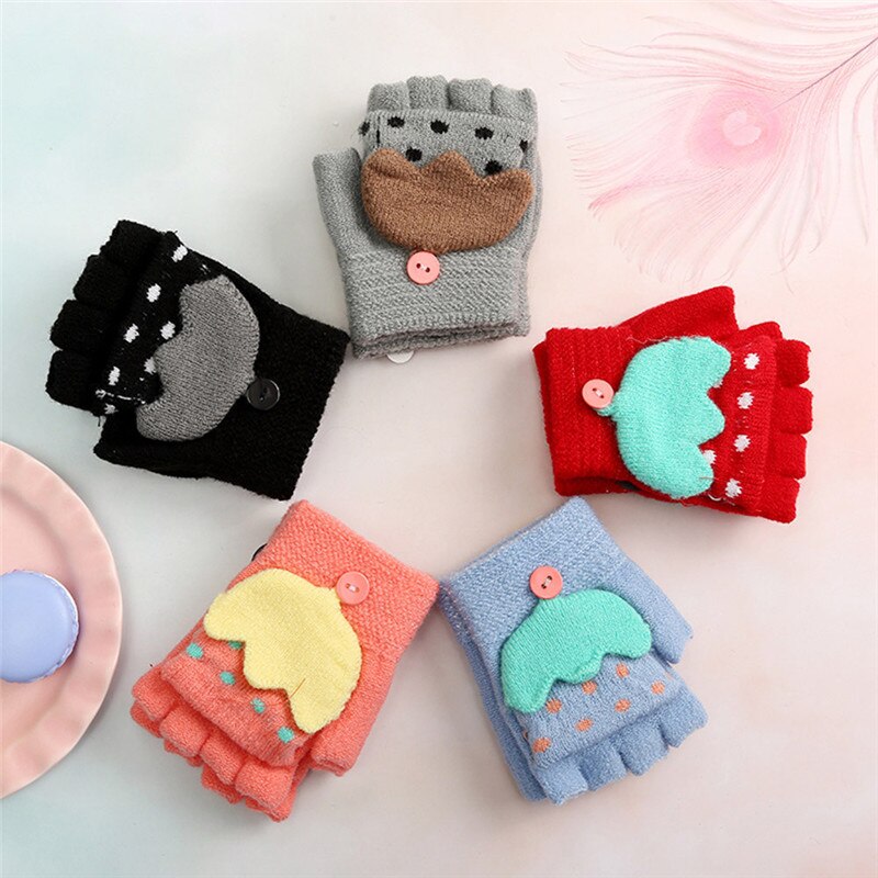 Mitaines pour enfants, filles et garçons, parapluie, dessin animé, Patchwork, garde au , gants pour enfants, #4AA6