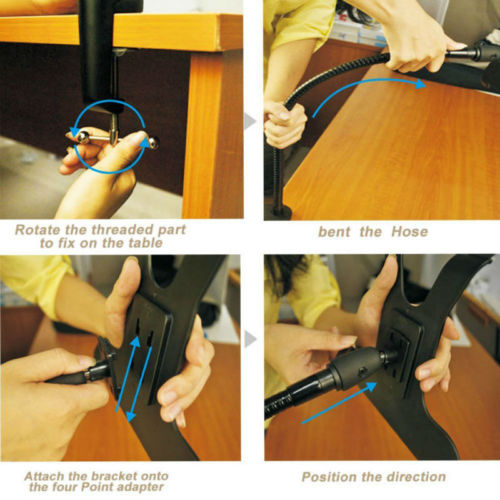 Gooseneck Arm 360 Bed Desk Lazy Stand Holder Mount For ipad Tablet Kindle Fire