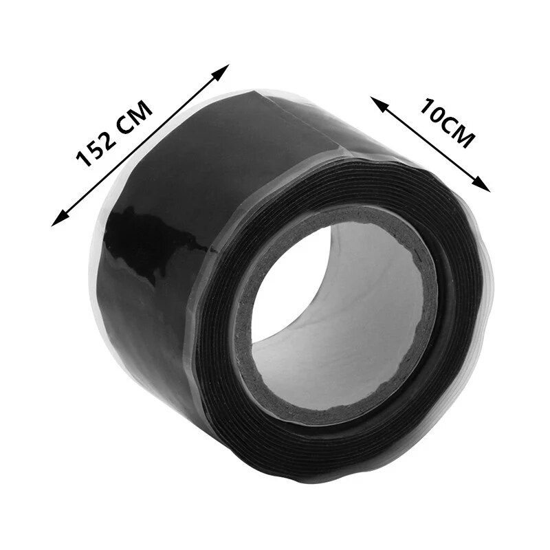 Herramientas de emergencia para coche de 10cm de ancho, cinta impermeable de fibra súper fuerte para detener fugas, cinta de reparación de rendimiento autofijable