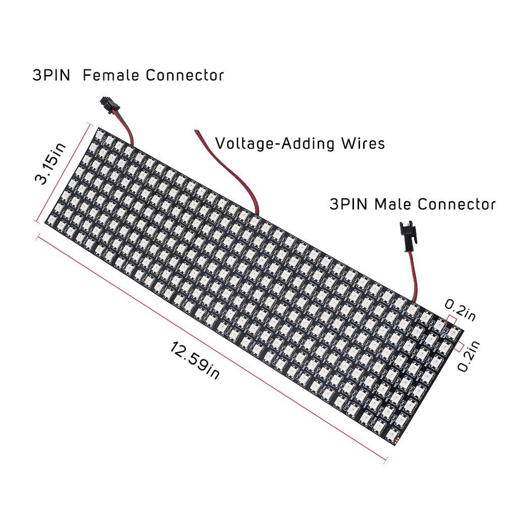 DIY GyverLamp 16x16 Matrix WS2812B 5V RGB 5050SMD Digital Flexible Individually 8x32 256 Pixels Panel Flexible FPCB with Arduino