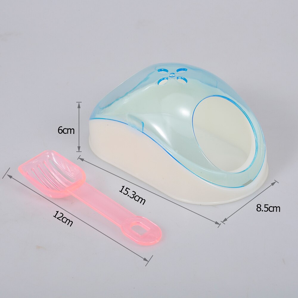 Baño hámster orinal arena baño, bañera con pala para ratón hámster y otras mascotas pequeñas