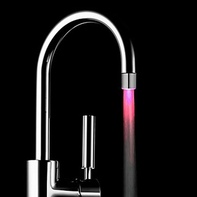 Romantische 7 Kleur Change Led Light Douchekop Water Kraan Bad Thuis Badkamer Glow Robinet Keuken Led licht