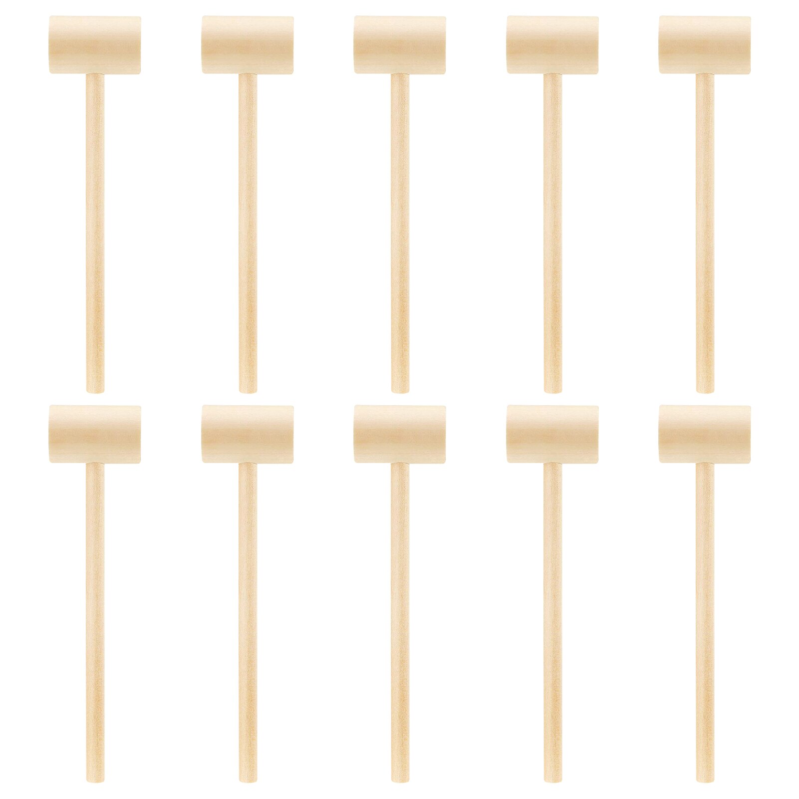 10Pcs Mini Krab Kreeft Houten Hamers Natuurlijke Hardhout Zeevruchten Hamers Voor Familie Diners Zeevruchten Partijen: Default Title