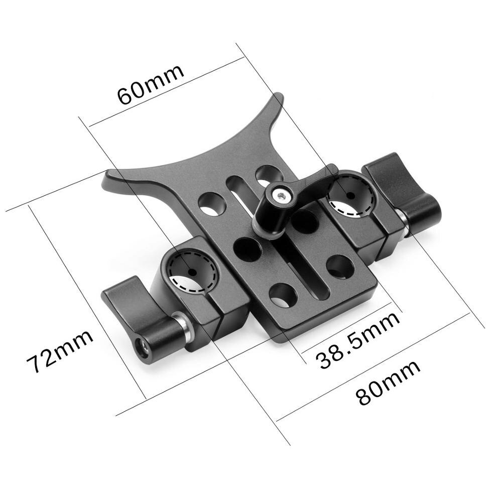 Aluminium Legierung 15MM Teleobjektiv Unterstützung Halterung Kamera Ständer Halter Adapter Extention Rohr Clip SLR DSLR Rig Stange Clmap system: Black no logo