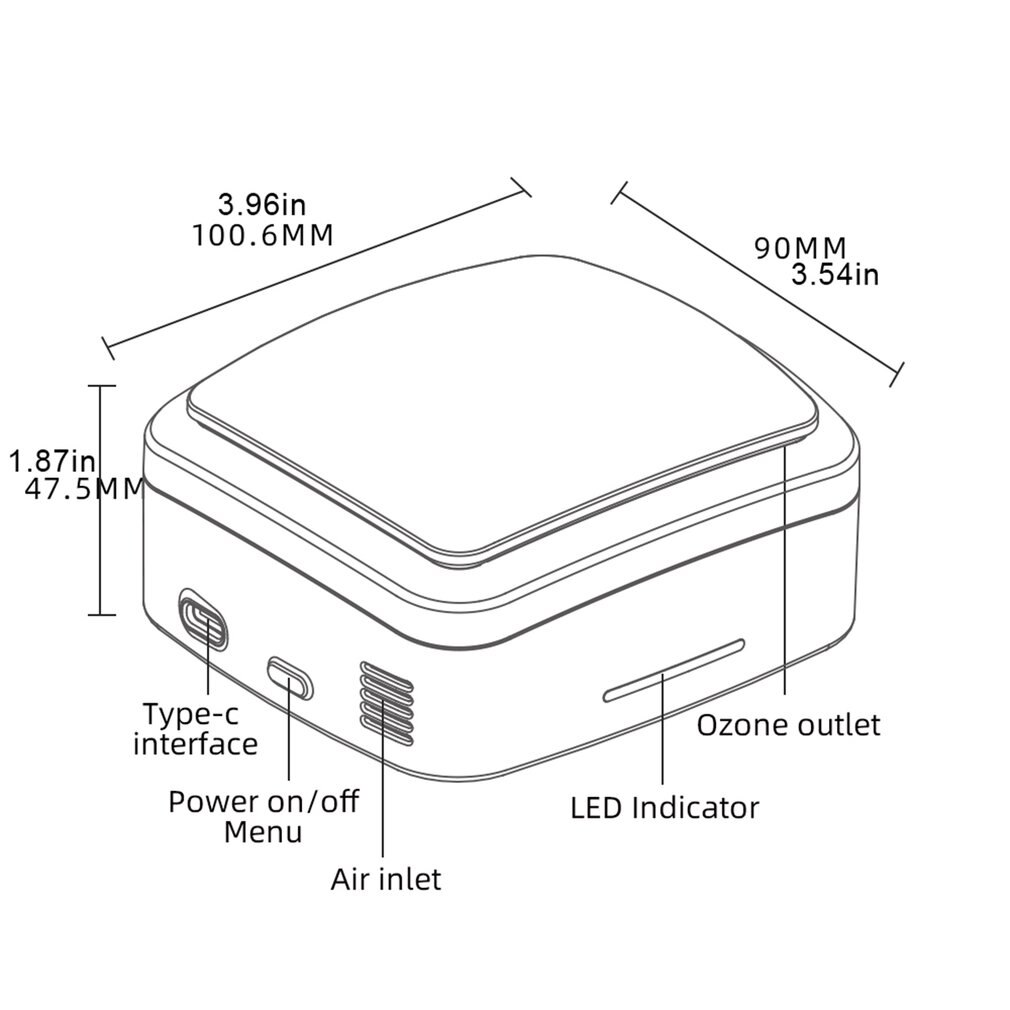 X1 Mini Ozon Generator Deodorizer Luchtreiniger Usb Oplaadbare Koelkast Purifier Portable Air Kleine Ruimte Clear Geur