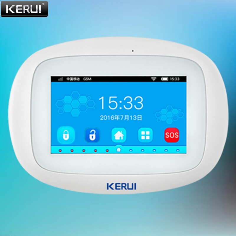 KERUI Home Security K52 WIFI GSM Alarm Systems 4.3 Inch TFT Color Display Wireless Burglar Smart Alarm System PIR Motion Sensor