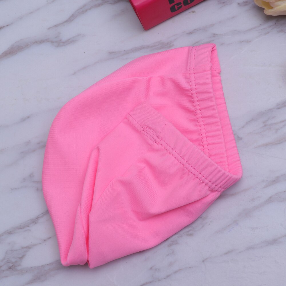 Adult Swim Cap Polyester Cloth Fabric Bathing Cap Men and Swimming Hat Caps for Water Sports (Pink)
