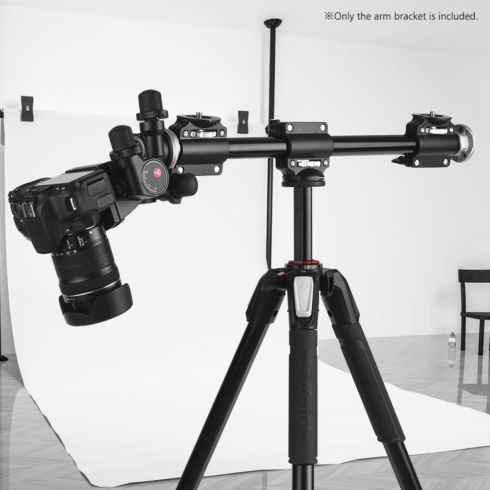 Adjustable Aluminiun Tripod Boom Horizontal Camera Mount Extension Arm for Overhead Product Photography for Ballhead Cameras