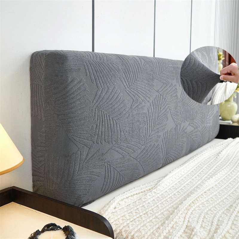 Dikker Jacquard Bed Hoofdeinde Cover Zachte Elastische Bed Head Cover Bladeren Gedrukt All-inclusive Bed Hoofdeinde Stofdichte Protector