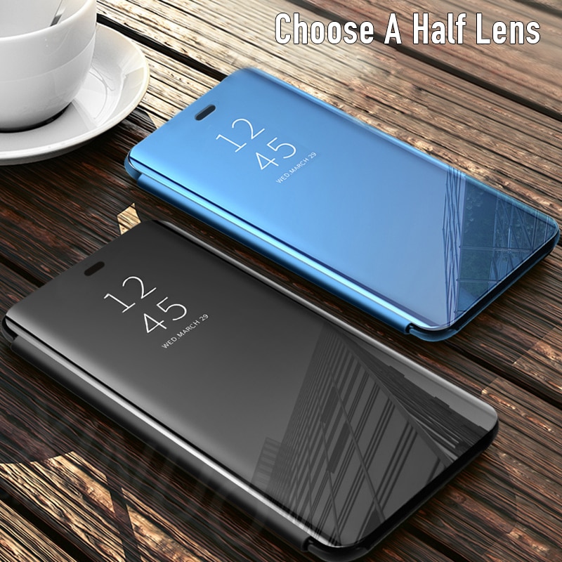Inteligentne etui z klapką do Samsung Galaxy Note 10 Plus uwaga 10 lite lustro skóra protector pokrywa dla Samsung Not10 Plus lite nie 10