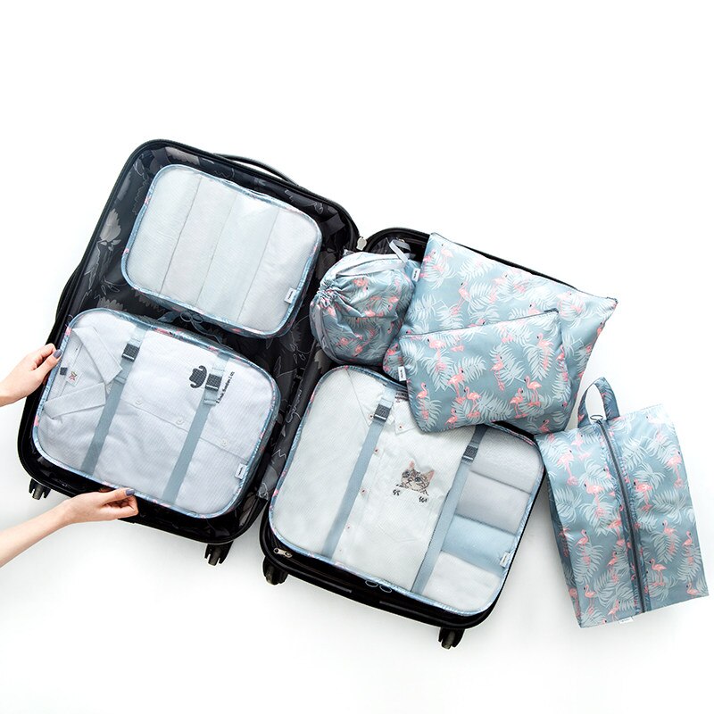 7 pieces Set Travel Organizer Storage Bags Suitcase Packing Set Storage Cases Portable Luggage Organizer Clothes Shoe Tidy Pouch: 5