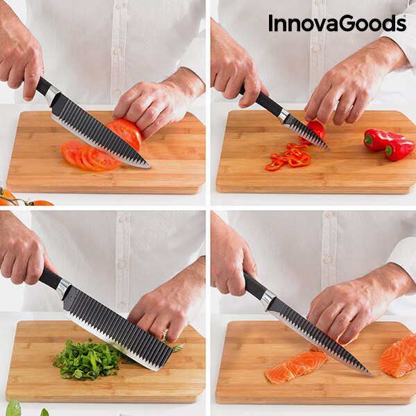 Innovagoods swiss·q namiutsu svart haj kniv set  (4 delar)
