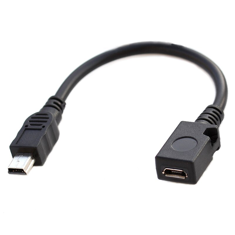 MINI USB male naar Micro USB 5PIN vrouwelijke data opladen adapter converter kabel
