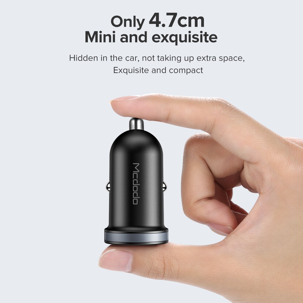 MCDODO 12 W mini uniwersalna ładowarka samochodowa szybko 2 Port telefon komórkowy z USB tabletki GPS adapter robić ładowania dla iPhone Samsung Xiaomi W samochodzie