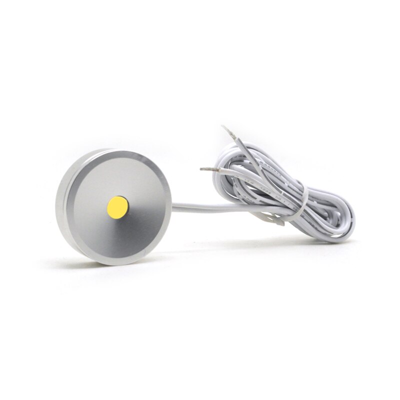 Ultratynd led spot lys 12v 1w d32 xh 8mm super mini overflademonteret køkken vitrine skab panel lamper små gør-det-selv spots