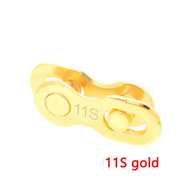 1 par cykelkæde master link 6/7/8/9/10/11/12 speed missing link kæde quick link 10s 11s sølv guld passer til mtb landevejscykel: 1 par 11s guld