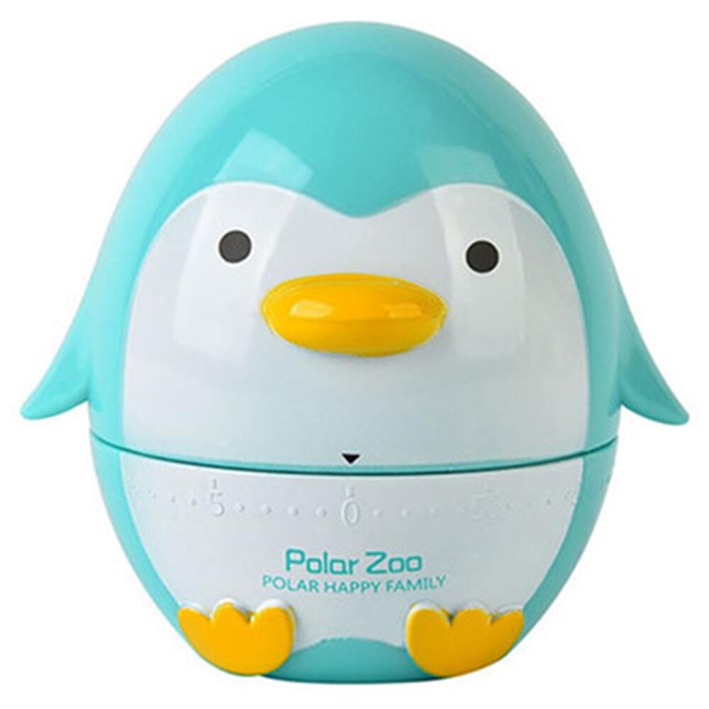 Penguin Kitchen Handle Rotage Dial Timers Reminders Mechanical Countdown Timer Cooking Busy Reminder Watch Under One Hour: Blue