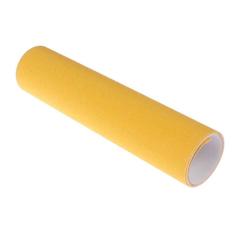 Cinta de agarre de papel de lija para cubierta de monopatín de PVC, resistente al agua, pegatina para patinete de patinaje de 84*23CM: Amarillo