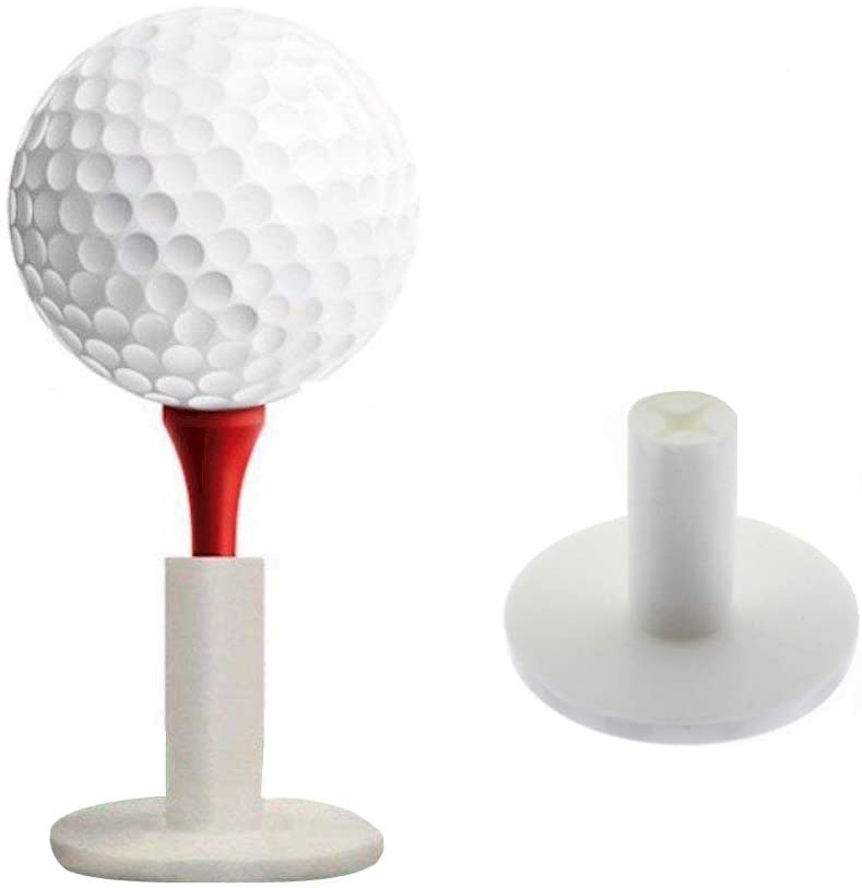 Crestgolf Rubber Golf Tees Houder, duurzaam Rubber Praktijk Tees 1.55 Inches Ideaal Voor Golf Praktijk Mat Indoor Outdoor Pack Van 4: white
