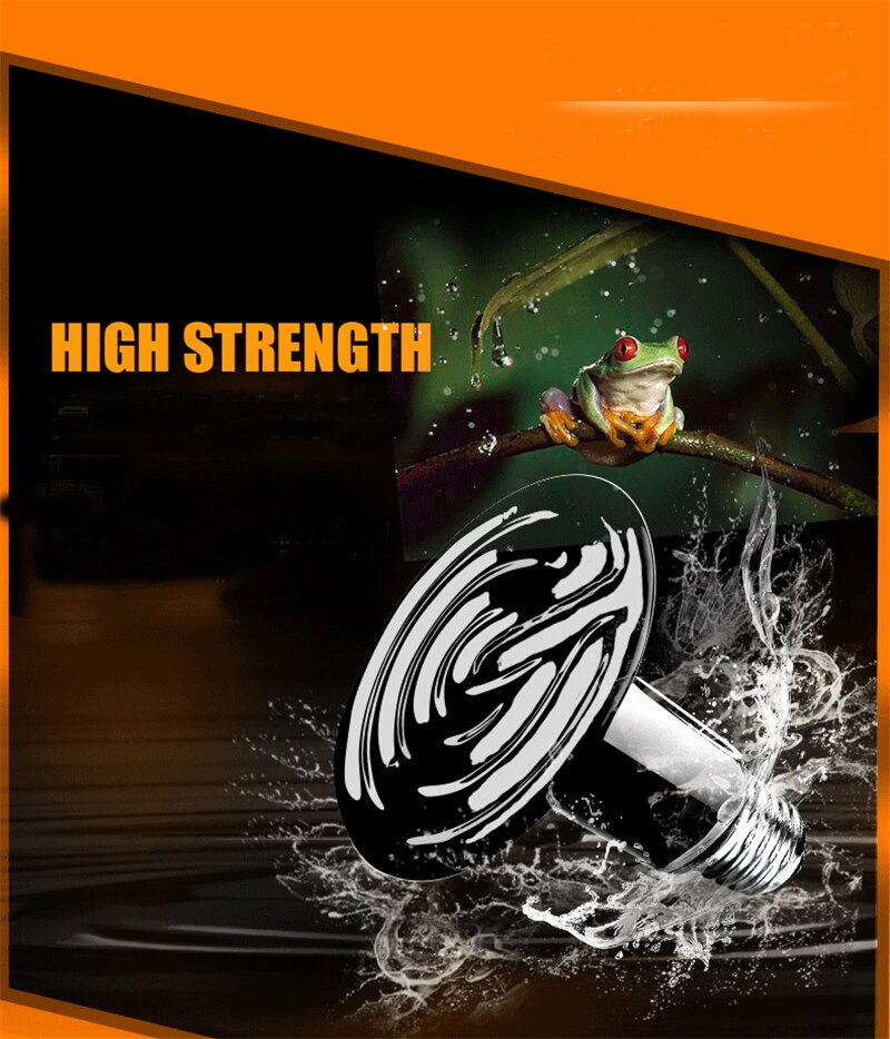 Climbing pet ceramic light heater reptile tortue pet hedgehog lizard infrared insulation heating lamp bulb aquarium for turtle