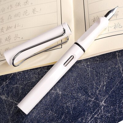 Regenbogen Farbe Brunnen Stift Für freundlicher Schreiben Schule Bürobedarf Kawaii Schreibwaren Stift Schreiben Werkzeug 0,38mm: Weiß