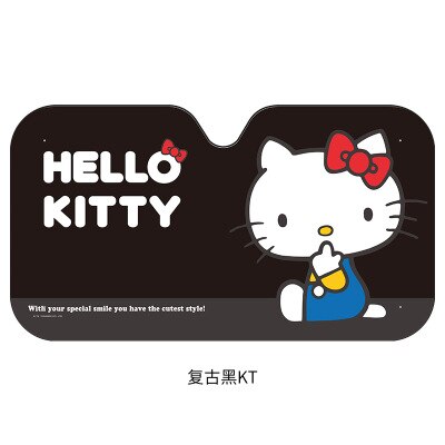Auto parasol Kitty Cat sol sombra parasol de parabrisas de coche cubre bloque parasol delantero Auto protección UV cortina accesorios de coche: KT05