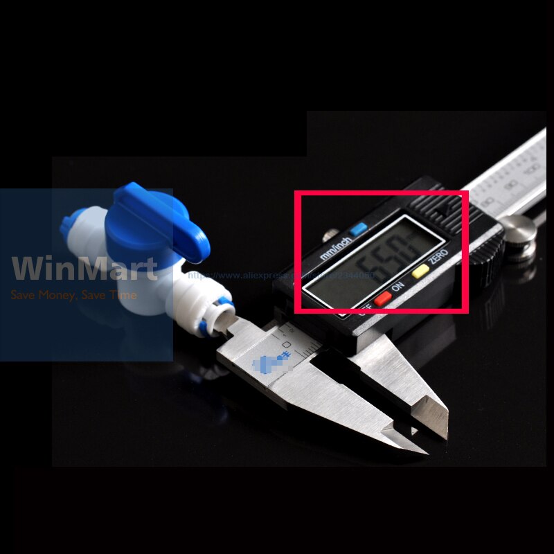 1pc 1/4" Tube tap shut off Ball Valve Quick Fitting Connection Aquarium RO Water Filter Reverse Osmosis System