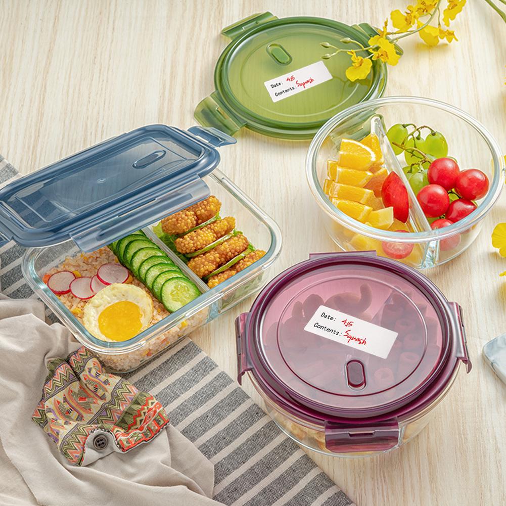 125 Pcs Food Storage Labels Freezer Sticker Self-Adhesive Removable Plastic Paper Containers Stickers For Kitchens Food Trucks